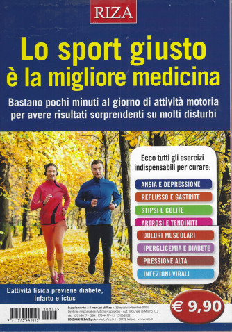 I manuali di Riza - n. 33-  - Lo sport giusto è la migliore medicina-  agosto - settembre  2022