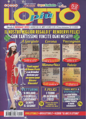 Lotto Piu' - n.411- mensile -  gennaio 2023 -52 pagine!