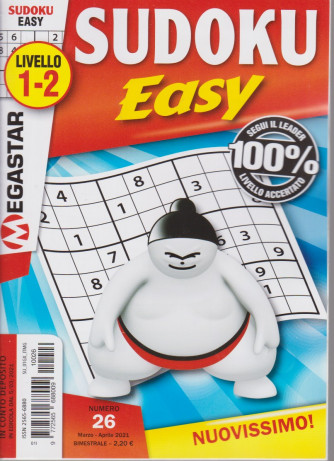 Sudoku Easy - livello 1-2 . n. 26 - bimestrale - marzo - aprile  2021