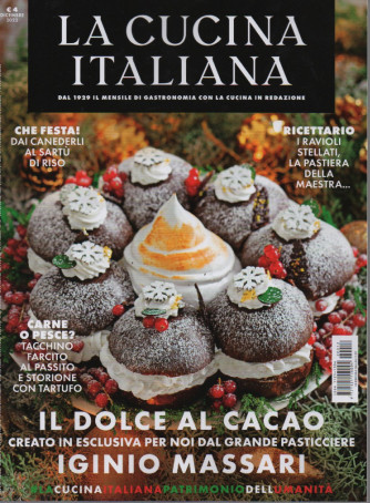 La cucina italiana - n. 12  - mensile -dicembre  2022