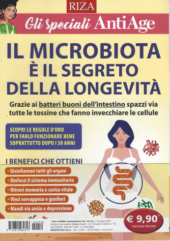 Gli Speciali AntiAge- n.50 -Il microbiota è il segreto della longevità -  giugno 2022