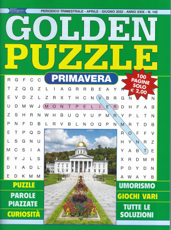 Golden Puzzle  primavera- n. 142 - trimestrale - aprile - giugno   2022- 100 pagine