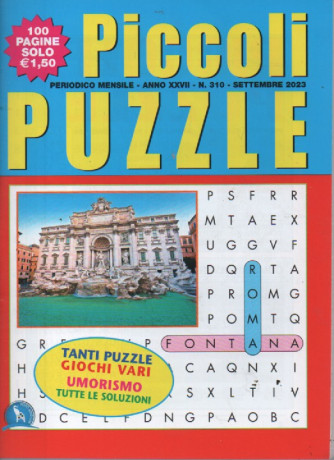 Piccoli Puzzle -  mensile -  n.310 - settembre   2023 - 100 pagine