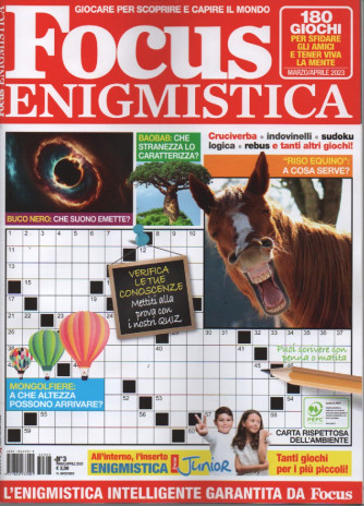 Focus enigmistica - n. 3 -marzo - aprile  2023 - mensile