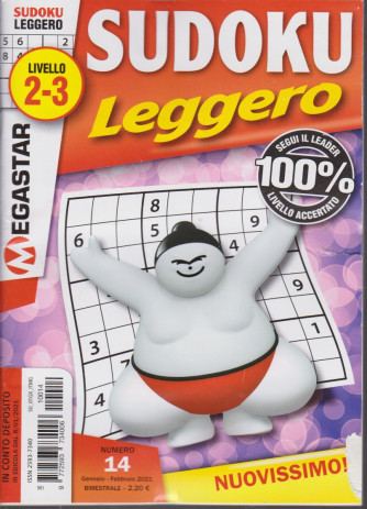 Sudoku Leggero - livello 2-3 - n. 13 - gennaio - febbraio 2021- bimestrale