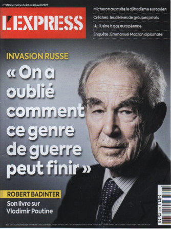 L'Express - n. 3746 - du 20 au 26  avril 2023 - in lingua francese