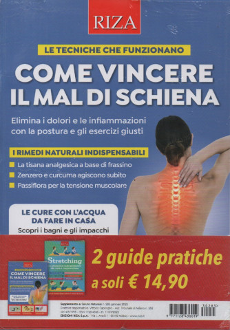 Salute naturale - Come vincere il mal di schiena + Stretching - n. 285 - gennaio 2023 - 2 riviste