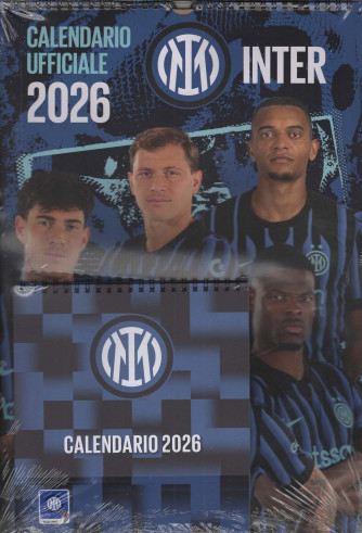 Calendario Ufficiale Inter 2026 (29x42 cm con spirale) + Calendario da Tavolo