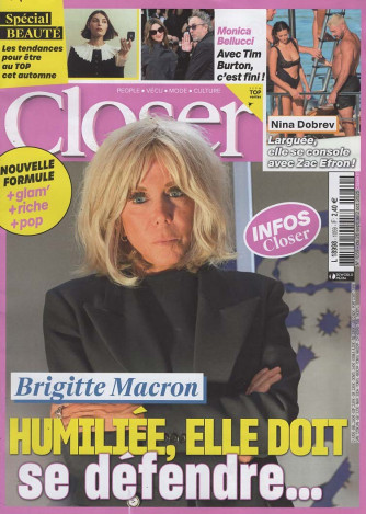 Closer France - Uscita n.1059 - 4 Ottobre 2025 - Settimanale - In lingua francese