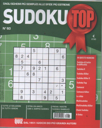 Sudoku Top - n. 60 - 4/8/2023 - trimestrale