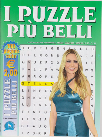I puzzle piu' belli -Martina Stella -  n. 73 - trimestrale - maggio - luglio 2021 - 100 pagine