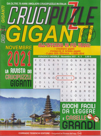 Crucipuzzle giganti - n. 3 - mensile - 15/10/2021