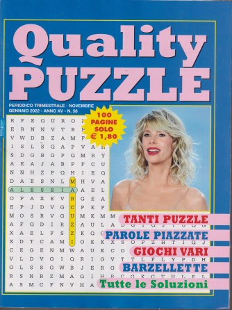 Quality Puzzle - n. 58 - trimestrale -novembre - gennaio   2022 - 100 pagine