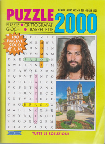 Puzzle 2000 - n. 360 - mensile -aprile  2021 - 100 pagine