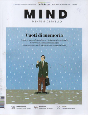 Mind - Mente & Cervello -Vuoti di memoria - n. 215 - novembre 2022 - mensile