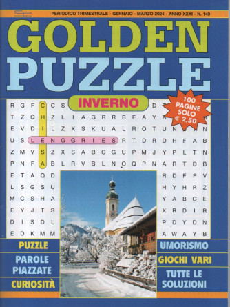 Golden puzzle inverno- n. 149 - trimestrale - gennaio - marzo 2024 - 100 pagine