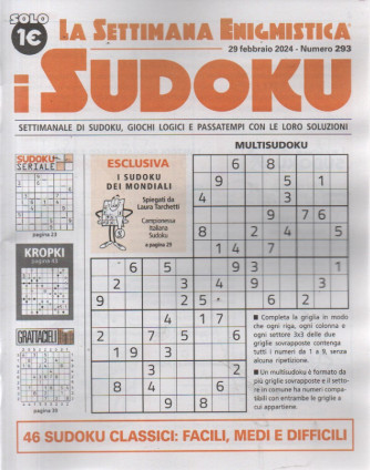 La settimana enigmistica - i sudoku - n.293-29 febbraio  2024 - settimanale