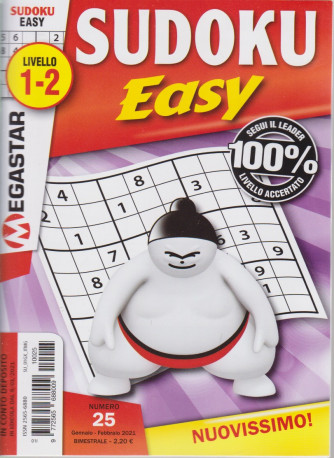 Sudoku Easy - livello 1-2 . n. 25 - bimestrale - gennaio - febbraio 2021