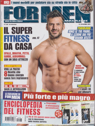 For men magazine - mensile n. 218-  aprile 2021 + Enciclopedia del fitness - 2 riviste