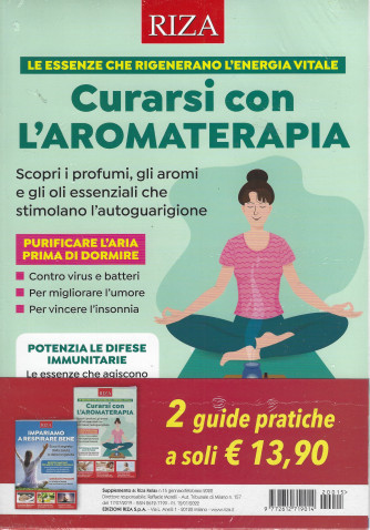 Riza Relax - n. 15 -Curarsi con l'aromaterapia-  gennaio - febbraio 2022 -+ Impariamo a respirare bene - 2 riviste