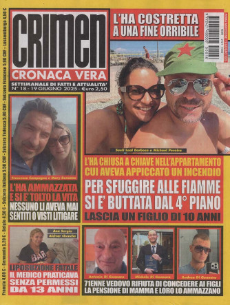 Crimen Cronaca Vera - Uscita n.18 - 19 Giugno 2025 - Settimanale
