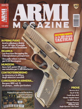 Armi magazine - n. 8 -agosto    2024 - mensile