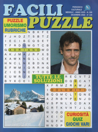 Facili puzzle - n. 309 - mensile  -dicembre  2022