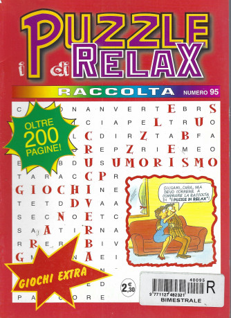 Raccolta I puzzle di Relax - n. 95 - bimestrale - luglio - settembre  2019 - oltre 200 pagine