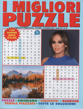 I migliori puzzle - n. 80 - trimestrale - ottobre - dicembre  2022 - 100 pagine