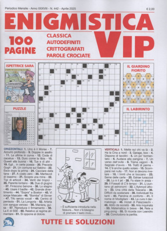 Enigmistica vip -Uscita  n. 442 -15 Marzo   2025 - Mensile