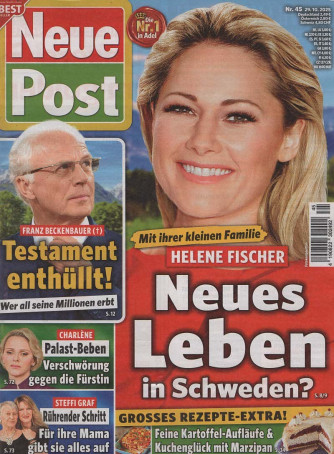 Neue Post - Uscita n.45 - 6 Novembre 2025 - Settimanale - In lingua tedesca