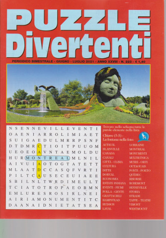Puzzle Divertenti - n. 223- bimestrale - giugno - luglio  2021