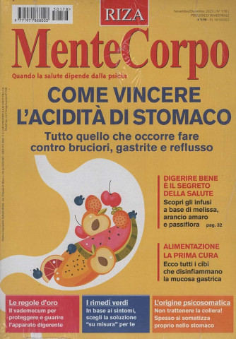 Riza MenteCorpo - Uscita n.178 - Come vincere l'acidità di stomaco - 21 Ottobre 2025 - Bimestrale
