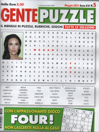 Gente puzzle - n. 5  -maggio   2023 - mensile - 100 pagine