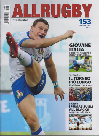 All Rugby - n. 153 - dicembre 2020 - mensile