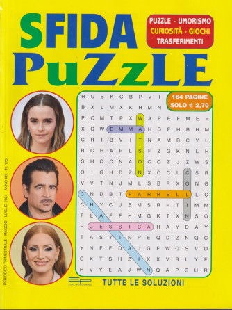 Sfida puzzle - n. 175 - trimestrale -maggio - luglio  2024- 164 pagine