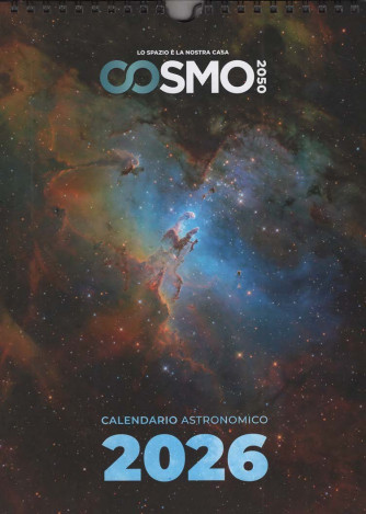 Calendario Astronomico Cosmo 2050 2026 (20x28 cm con spirale)