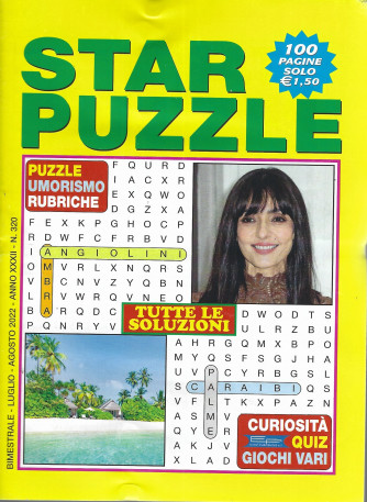 Star Puzzle - n. 320 - bimestrale -luglio - agosto 2022 - 100 pagine