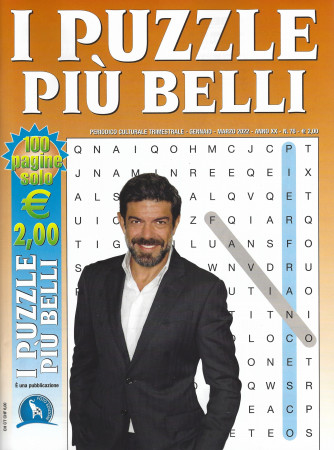 I puzzle piu' belli -Pierfrancesco Favino-  n. 76 - trimestrale -gennaio - marzo 2022 - 100 pagine