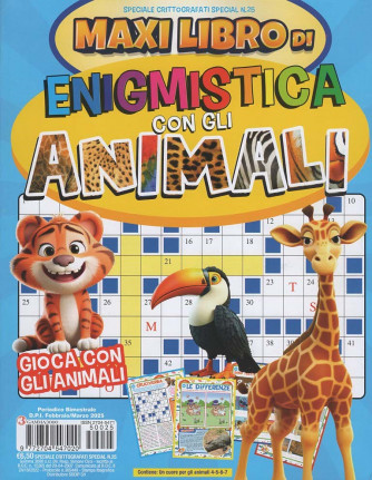 Maxi Libro di Enigmistica con gli Animali - Uscita n.25 - 11 Febbraio 2025 - Bimestrale