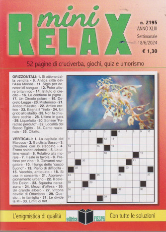 Mini Relax - n.2195 - settimanale - 18/6/2024