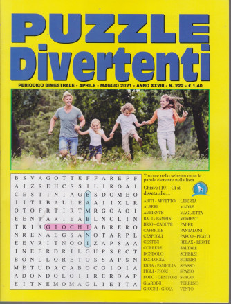 Puzzle Divertenti - n. 222 - bimestrale - aprile - maggio  2021