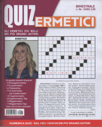 Quiz Ermetici - n. 56  - settembre - ottobre   2023 - bimestrale