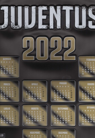 Calendario 3D 2022 Juventus - cm. 37 x 55 - da parete
