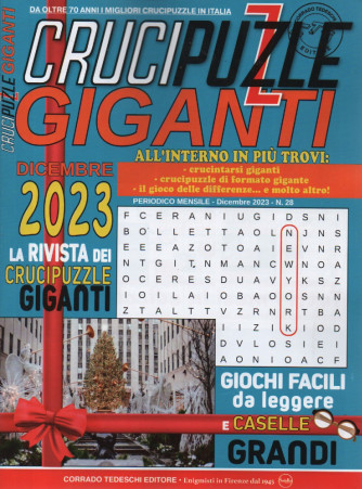Crucipuzzle giganti - n. 28 - dicembre   2023 - mensile