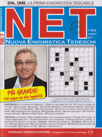 N.E.T. Nuova Enigmistica Tedeschi - n. 3012 -aprile - maggio   2024      - bimestrale