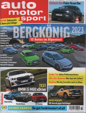 Auto motor und sport - n. 23 - 19 oktober  2023 - in lingua tedesca