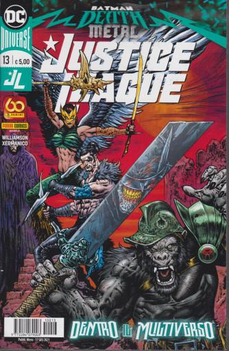 Justice League -.    n. 13 -Dentro il Multiverso  mensile -17 giugno  2021-