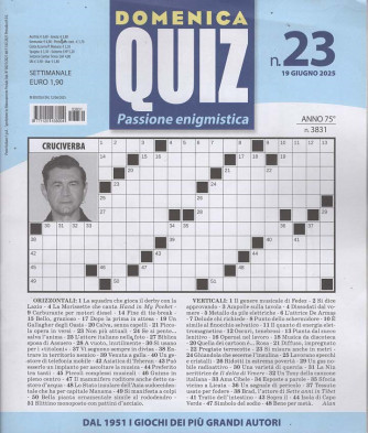 Domenica Quiz - Uscita n.23 - 10 Giugno 2025 - Settimanale