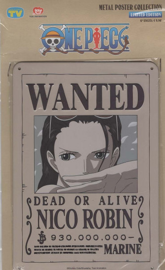 One Piece Metal Poster Collection Limited Edition - Nico Robin - Uscita n.6 - 4 Novembre 2025 - Settimanale
